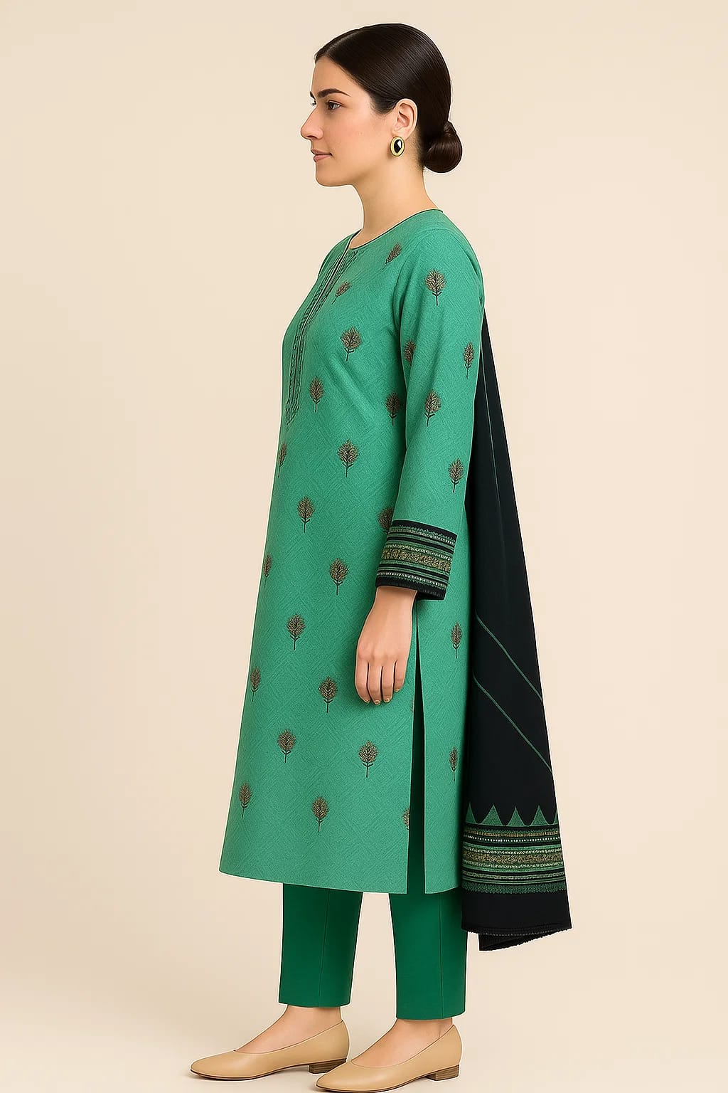 Printed Unstitched Lawn 3 piece suit