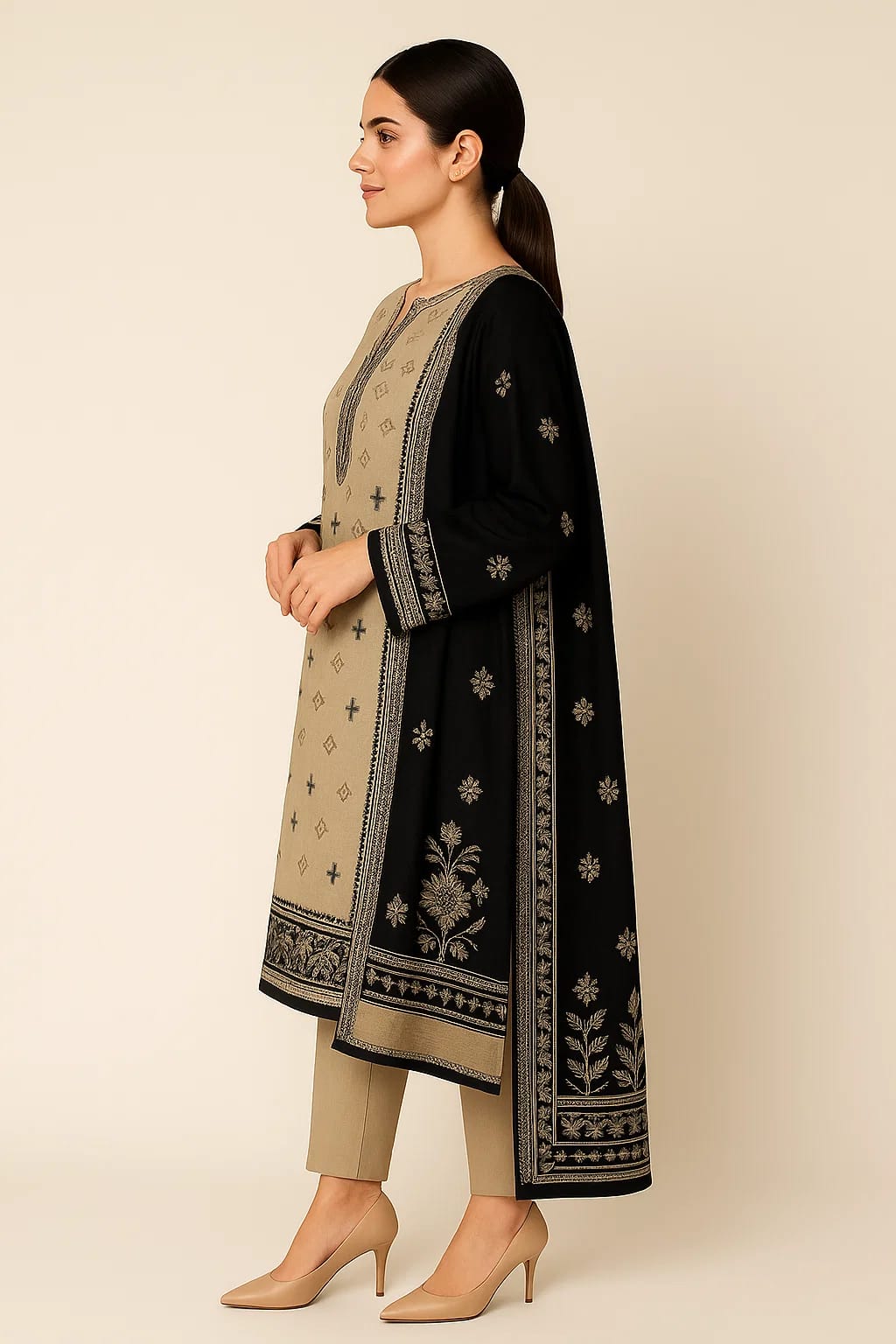 Printed Unstitched Lawn 3 piece suit