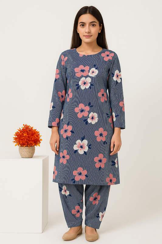 Printed Unstitched Lawn 2 piece suit