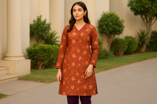 Printed Unstitched Lawn 2 piece suit
