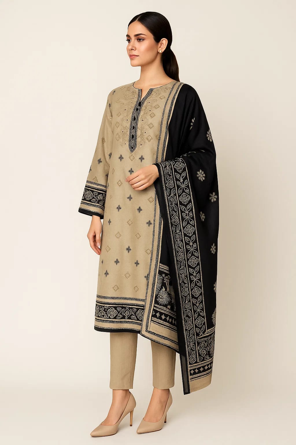 Printed Unstitched Lawn 3 piece suit